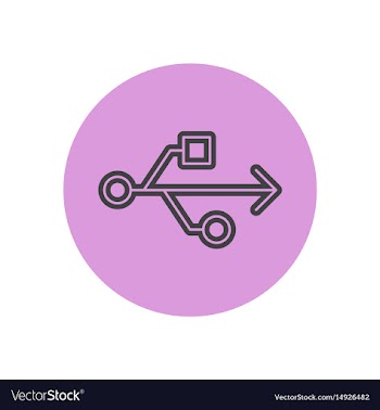 Icon on the topic office on circle vector image