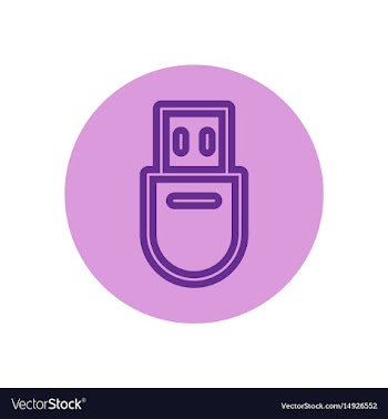 Icon on the topic office on circle vector image