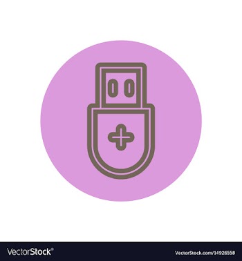 Icon on the topic office on circle vector image