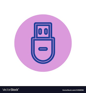 Icon on the topic office on circle vector image