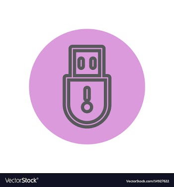 Icon on the topic office on circle vector image