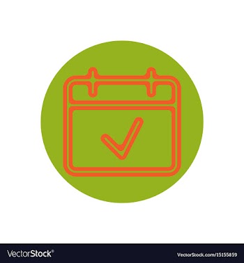 Icon on the topic office on circle vector image