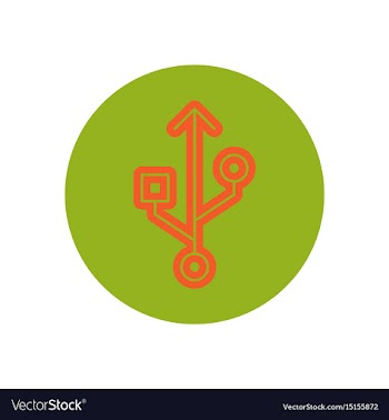 Icon on the topic office on circle vector image