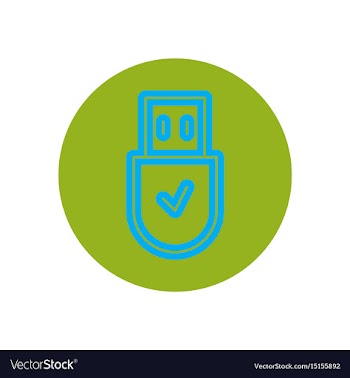 Icon on the topic office on circle vector image