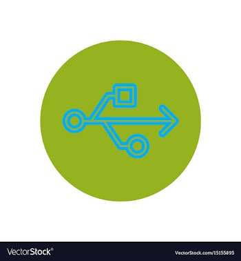 Icon on the topic office on circle vector image