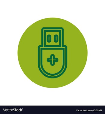 Icon on the topic office on circle vector image