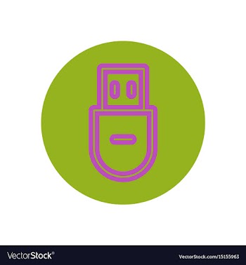 Icon on the topic office on circle vector image