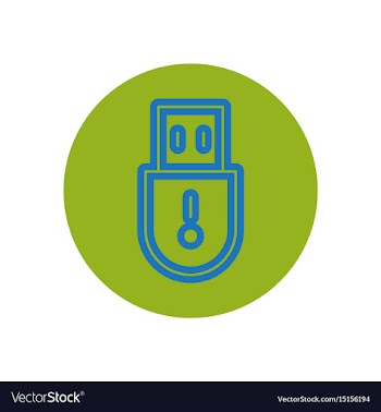 Icon on the topic office on circle vector image
