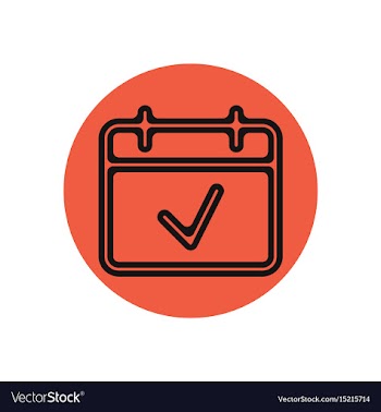Icon on the topic office on circle vector image