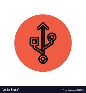 Icon on the topic office on circle vector image