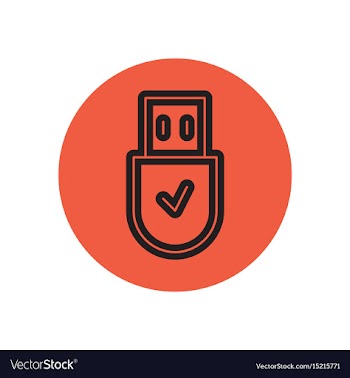 Icon on the topic office on circle vector image