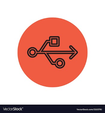 Icon on the topic office on circle vector image