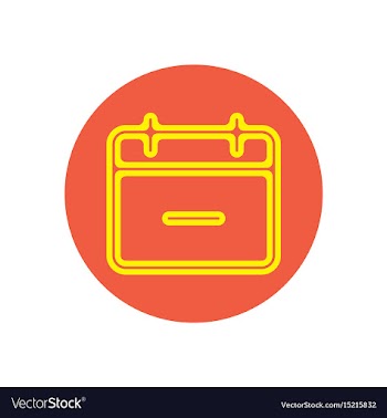 Icon on the topic office on circle vector image
