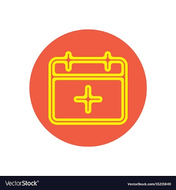 Icon on the topic office on circle vector image