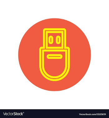 Icon on the topic office on circle vector image
