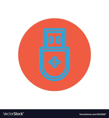 Icon on the topic office on circle vector image