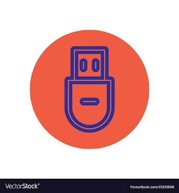 Icon on the topic office on circle vector image
