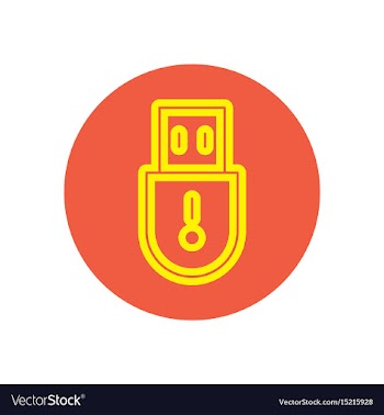 Icon on the topic office on circle vector image