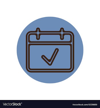 Icon on the topic office on circle vector image