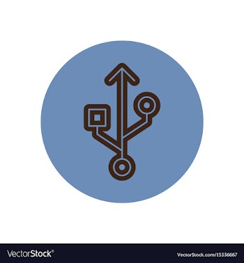 Icon on the topic office on circle vector image