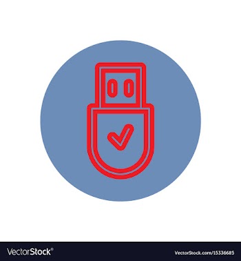 Icon on the topic office on circle vector image