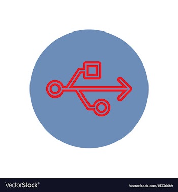 Icon on the topic office on circle vector image