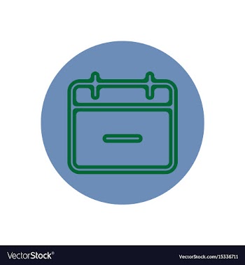 Icon on the topic office on circle vector image