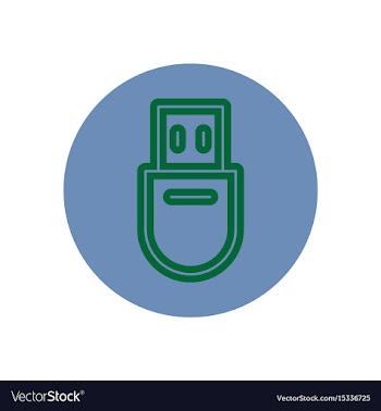 Icon on the topic office on circle vector image