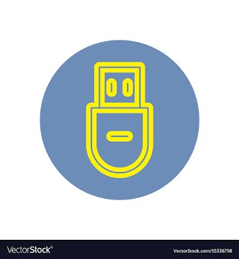 Icon on the topic office on circle vector image