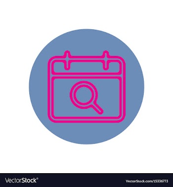 Icon on the topic office on circle vector image