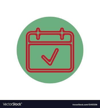 Icon on the topic office on circle vector image