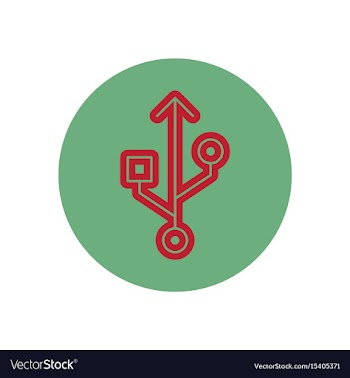 Icon on the topic office on circle vector image