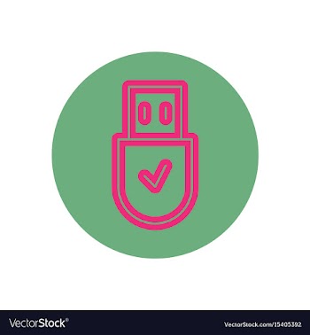Icon on the topic office on circle vector image