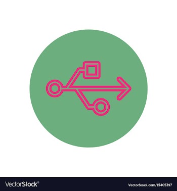 Icon on the topic office on circle vector image