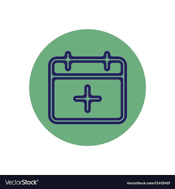 Icon on the topic office on circle vector image
