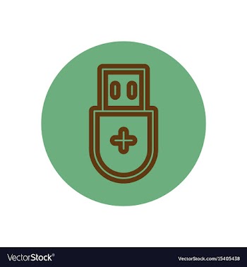 Icon on the topic office on circle vector image