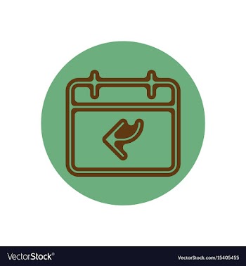 Icon on the topic office on circle vector image