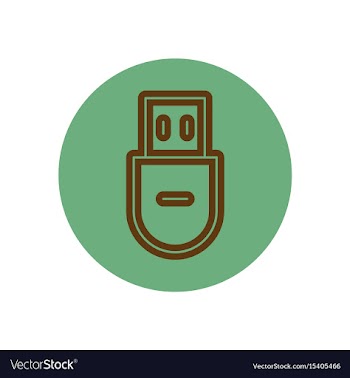 Icon on the topic office on circle vector image