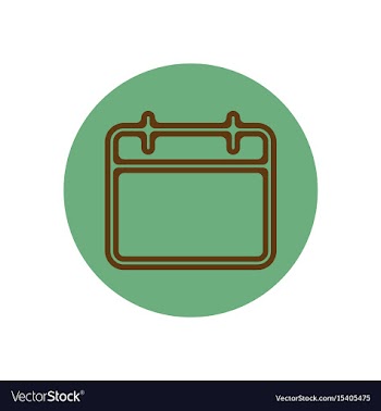 Icon on the topic office on circle vector image