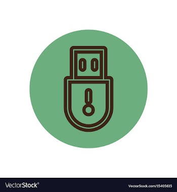 Icon on the topic office on circle vector image
