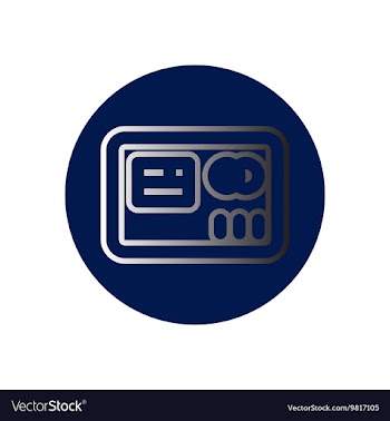 Icon on the topic office on circle vector image