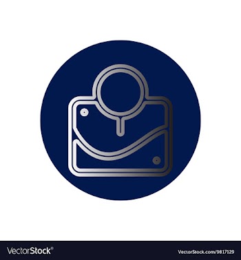 Icon on the topic office on circle vector image