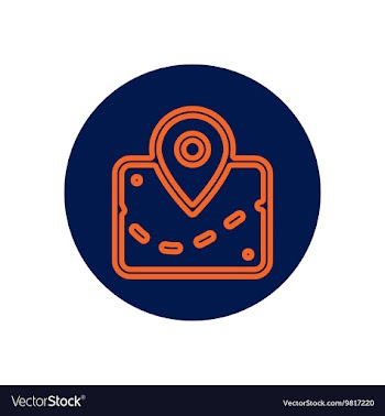 Icon on the topic office on circle vector image