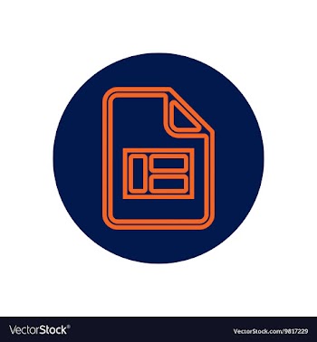 Icon on the topic office on circle vector image