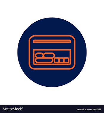 Icon on the topic office on circle vector image