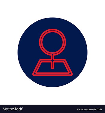 Icon on the topic office on circle vector image
