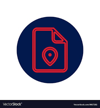 Icon on the topic office on circle vector image
