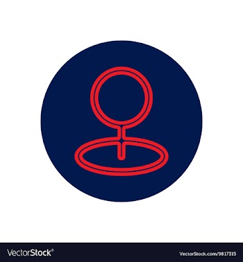 Icon on the topic office on circle vector image