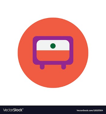 Icon on the white backgrounds in circles tv vector image