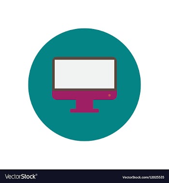 Icon on the white backgrounds in circles tv vector image